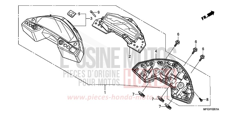MESSGERAET (2) von Hornet ABS PEARL COOL WHITE (NHA16) von 2012